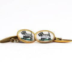 1930s Scottish Terrier Gilded Cufflinks