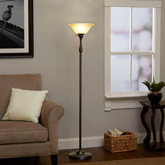 # 23100-01 Frosted Transitional Style Replacement Torchiere Glass Shade, 5" high x 12-7/8" diameter