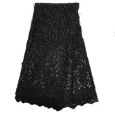 Black Sequence Net Lace