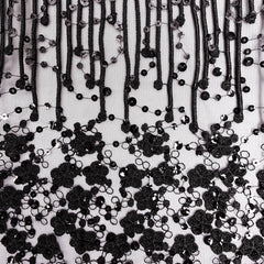 Black Sequence Net Lace