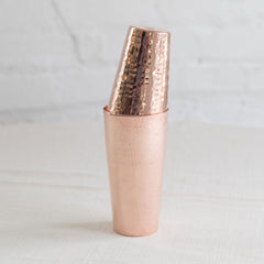 copper boston shaker - hammered copper shaker - modern bar shaker - modern cocktail shaker - Sertado copper shaker - recycled copper cocktail shaker - Sertado copper