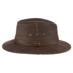 Distressed Cotton Tiller Hat - Stetson Legendary Hats Safari Hat Stetson Hats stw278bnm Brown Medium (57 cm)