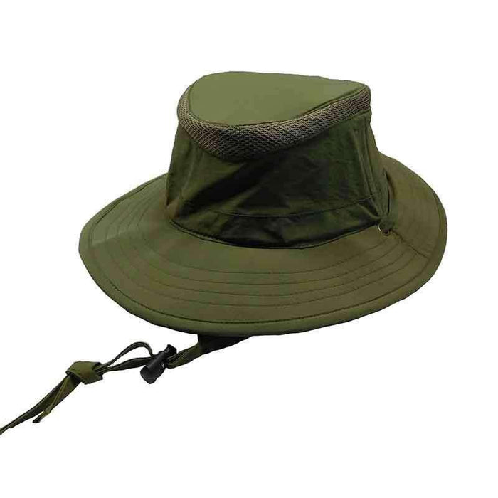 DPC Global Microfiber Boonie Hat with Mesh Vent Bucket Hat Dorfman Hat Co. mc362l Olive Large (59 cm)
