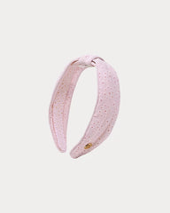Eyelet Low Knot Headband (Conch Shell Pink)