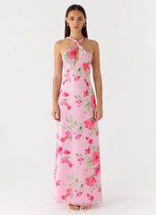 Serafim Chiffon Maxi Dress - Petal Soleil