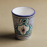 Fez Blue Green Cup - Moroccan Dinnerware - Benisouk