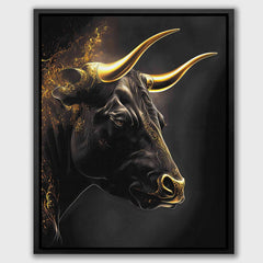 Golden Bull and Bear - Animals Art for Living Room