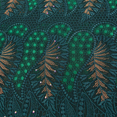 Green & Gold Net Lace