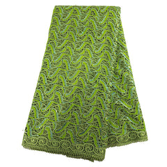 Green Sequence Cord Lace