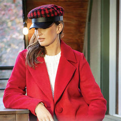 Houndstooth Fisherman Cap for Women - DPC Hats Cap Dorfman Hat Co.