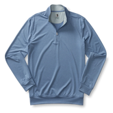 Long Drive 1/4 Zip Performance Pullover (Chambray Blue Heather)