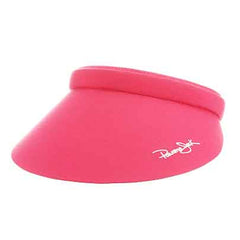 Panama Jack Signature Clip-On Sun Visor, 4" Peak Visor Cap Panama Jack Hats PJL698-FUC Fuchsia