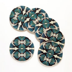 PATCH NYC Blue Butterfly Coaster Set