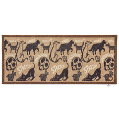 Overhead of Hug Rug beige battersea dogs washable runner