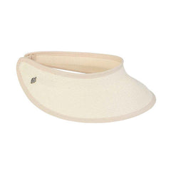 Petite Straw Sun Visor with Elastic Closure - Sunny Dayz™ Visor Cap Sun N Sand Hats HK226A Ivory