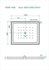 Shower Tray - Rectangle Series Center Hole Option
