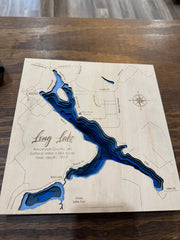 Square Lake Depth Map