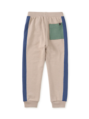 Tea Collection Colorblock Stripe-Out Joggers in Mist
