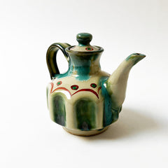 Vintage Stoneware Pitcher with Lid