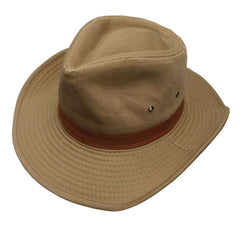 Washed Twill Outback Safari Hat Dorfman Hat Co. MSCT909BRM M Bark