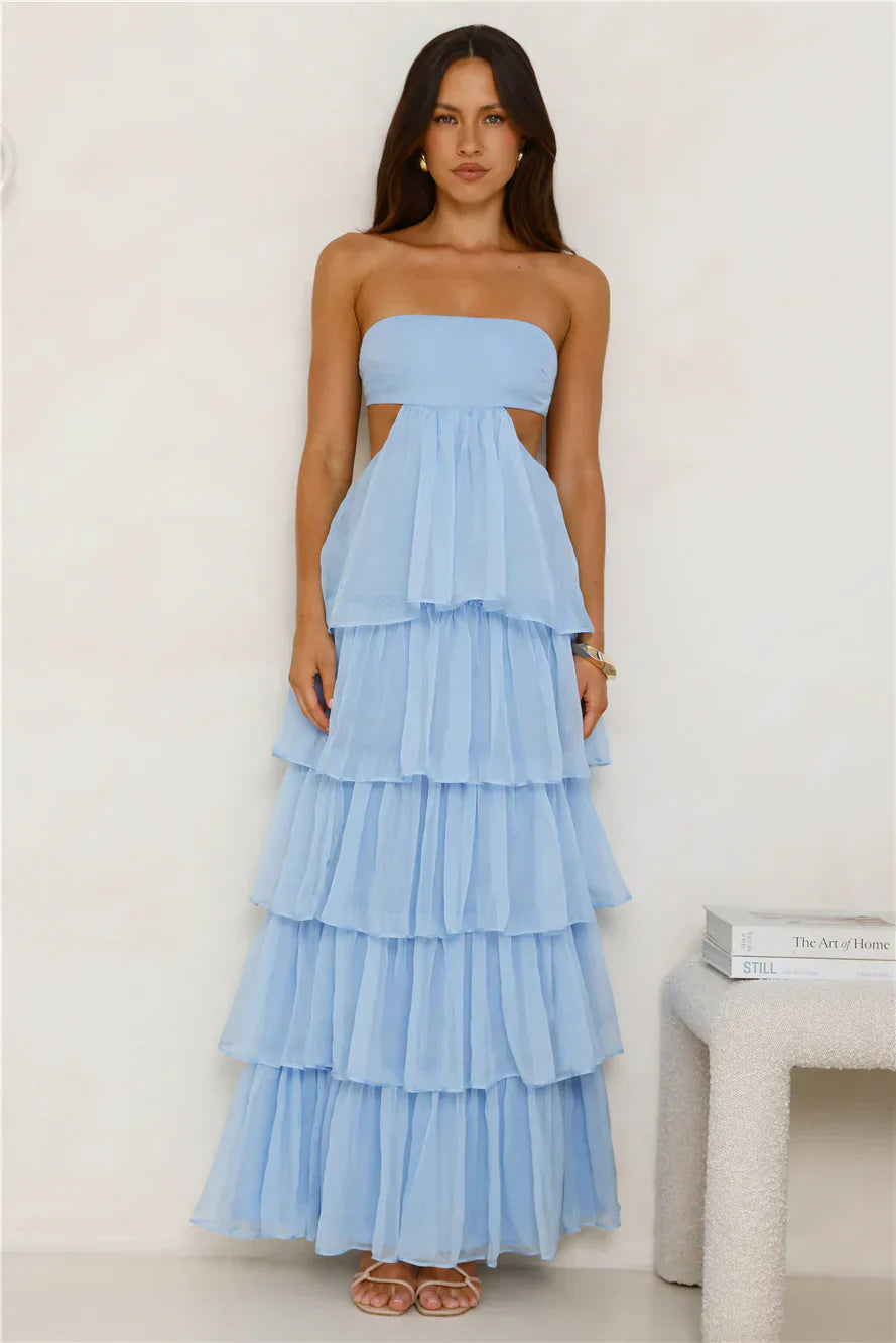 Luxe Mode Strapless Maxi Dress