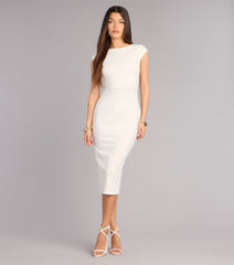 Solana Crepe Bow Midi Formal Dress