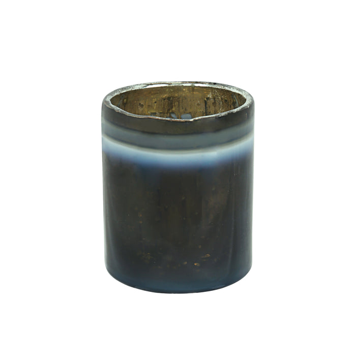 # 16001-1 Grey Glass Votive Candle Holder 2-3/4" Diameter x 3" Height, 1 Pack