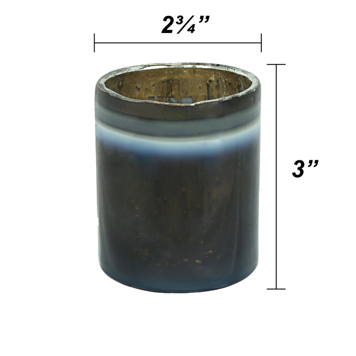 # 16001-1 Grey Glass Votive Candle Holder 2-3/4" Diameter x 3" Height, 1 Pack