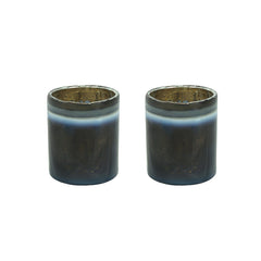 # 16001-2 Grey Glass Votive Candle Holder 2-3/4" Diameter x 3" Height, 2 Pack