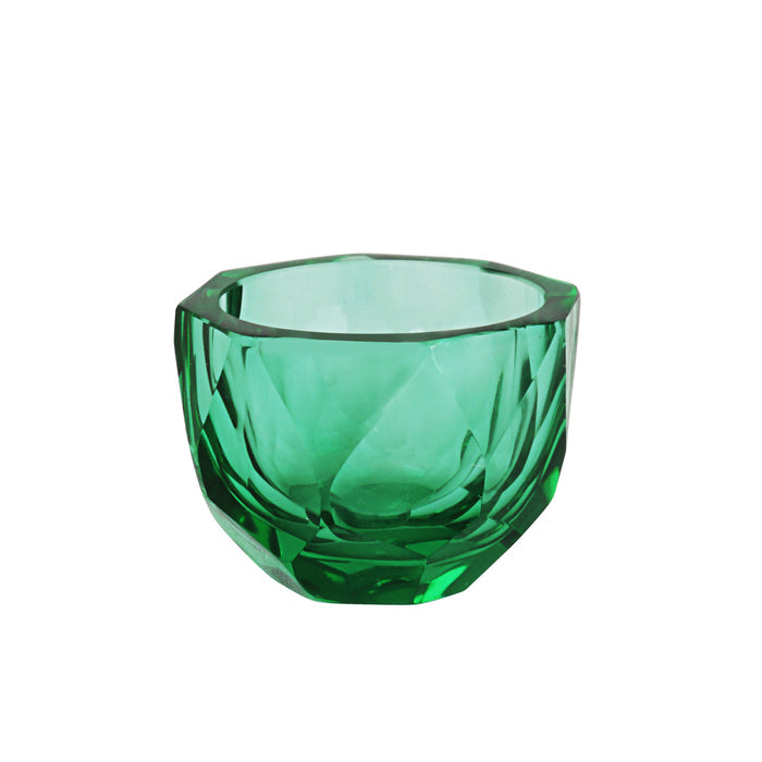 # 16010-1 Green Glass Votive Candle Holder 3" Diameter x 2-1/2" Height, 1 Pack