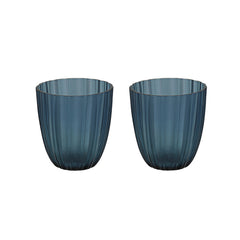 # 16012-2 Blue Glass Votive Candle Holder 3-3/4" Diameter x 4-1/4" Height, 2 Pack