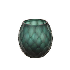 # 16014-1 Dark Teal Glass Votive Candle Holder 4" Diameter x 4" Height, 1 Pack
