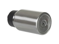17oz/500ml Stainless Steel Water Bottle w/ Wide Mouth Straw & Portable Lid (Silver)