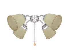 # 23104-4 Transitional Style Replacement Bell Shaped Antique Glass Shade, 2 1/8" Fitter Size, 4 1/2" high x 4 5/8" diameter, 4 Pack