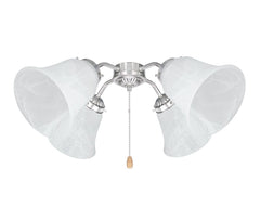 # 23105-4 Transitional Style Replacement Bell Shaped Alabaster Glass Shade, 2 1/8" Fitter Size, 5 1/2" high x 5" diameter, 4 Pack