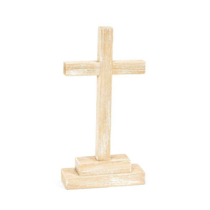 31012 - 5x10x2 wood shape on stand (CROSS) Home decor