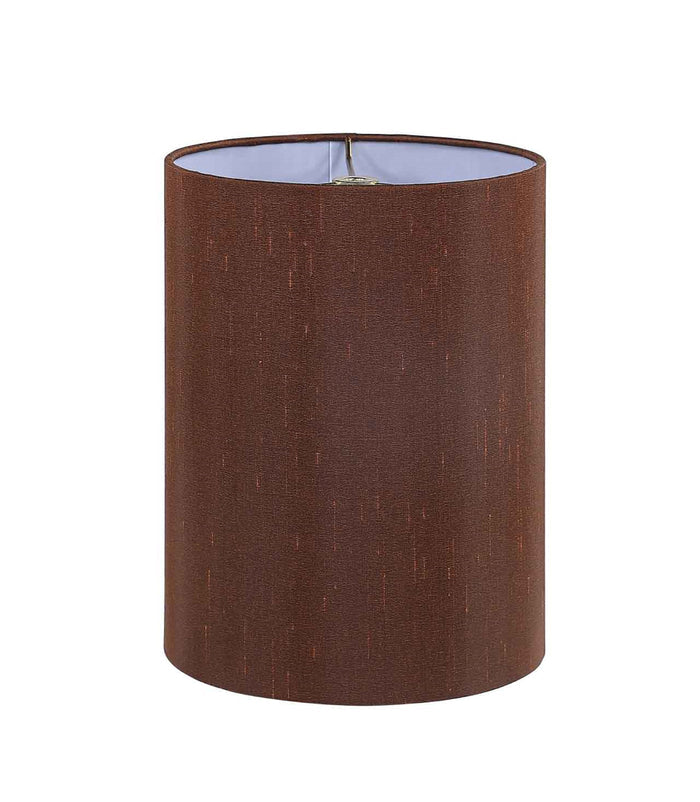 # 31400 Transitional Drum (Cylinder) Shape Spider Construction Lamp Shade in Brown, 8" wide (8" x 8" x 11")