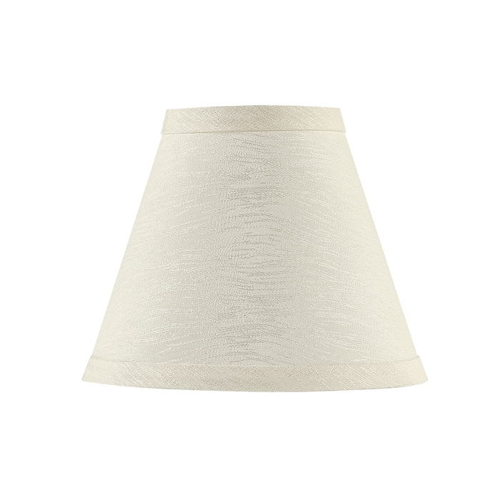 # 32127-X Small Hardback Empire Shape Chandelier Clip-On Lamp Shade Set of 2, 5, 6, and 9, Transitional Design in Off White, 6" bottom width (3" x 6" x 5")