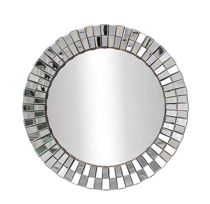 Round Wood Frame 3D Mirror