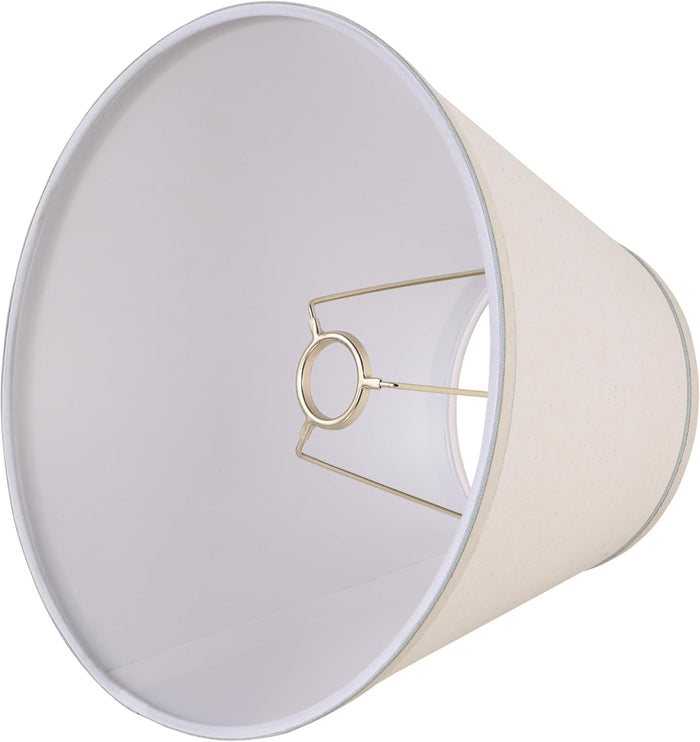 # 58881 Transitional Hardback Empire Shape UNO Construction Lamp Shade in White, 12" wide (6" x 12" x 9")