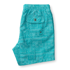 6" Print Sailport Swim Trunk (Lake Blue)