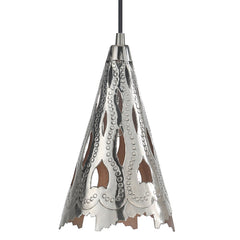 # 61132-11, One-Light Hanging Mini Pendant Ceiling Light, Transitional Design in Nickel Finish, 7 3/4" Wide