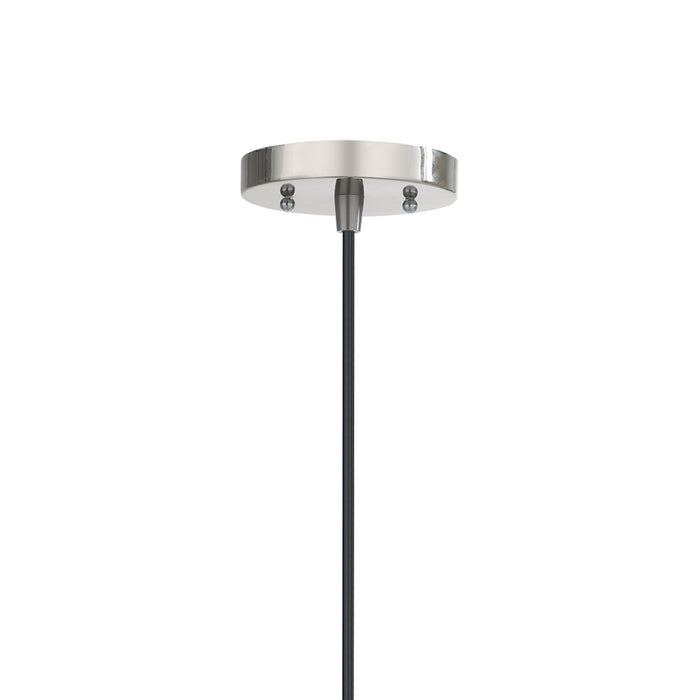 # 61133-11, One-Light Hanging Mini Pendant Ceiling Light, Transitional Design in Nickel Finish, 5 1/2" Wide