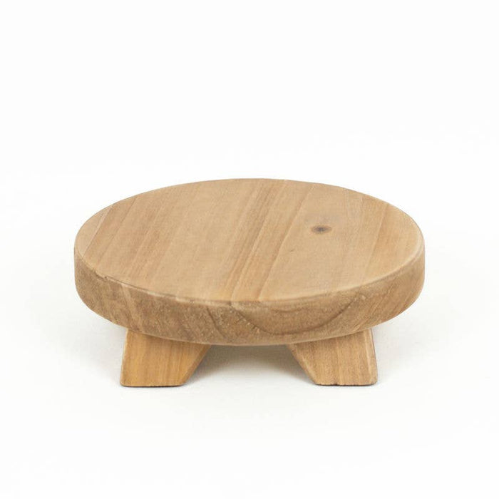 6x6x2 natural wood riser (ROUND MINI) ORGANIZE Home - 11002