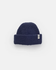 7am Enfant Fuzzy Ribbed Beanie in Navy