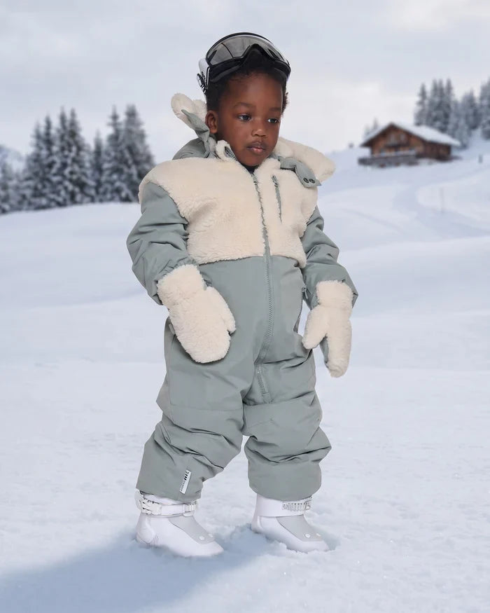 7AM Enfant Sherpa Benji Appliqué Mitten in Mirage