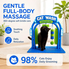 Cat Self-Grooming Arch – 360° Massage Brush & Interactive Play Station
