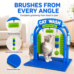 Cat Self-Grooming Arch – 360° Massage Brush & Interactive Play Station