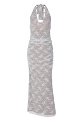 White Lace Mermaid Long Party Dress