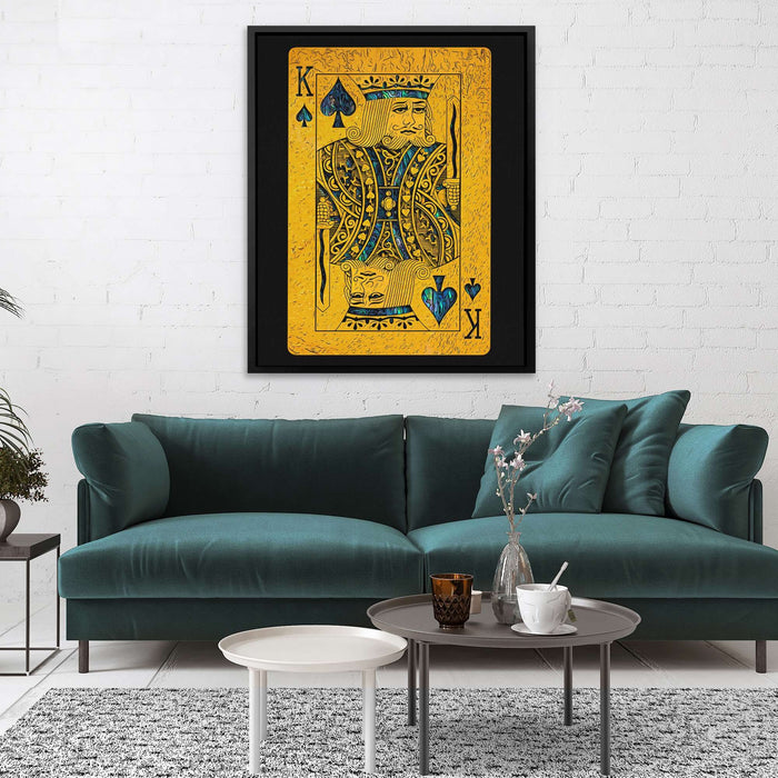 Abalone King of Spades - Large Canvas Print